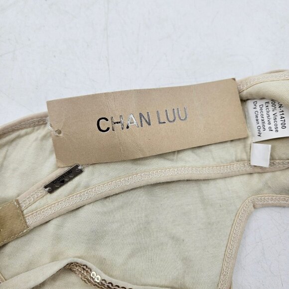 New Chan Luu Sequin Bra Womens S Gold Sequins T-Back Bralette - Picture 3 of 3